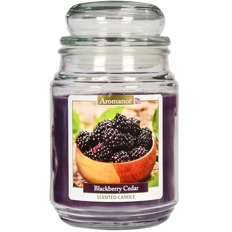 Aromance Scented Jar Candle  Blackberry Fragrance 18oz