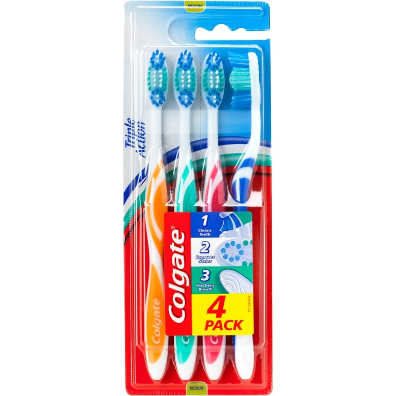 Colgate Medium Toothbrushes  4 Pack
