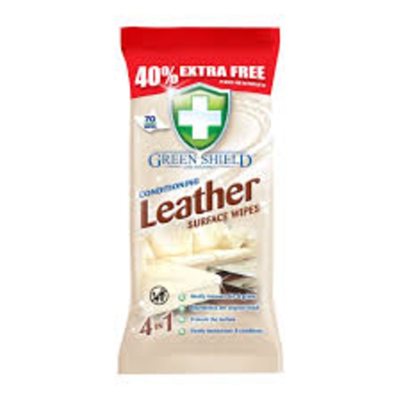 Green Shield Leather Wipes 70s
