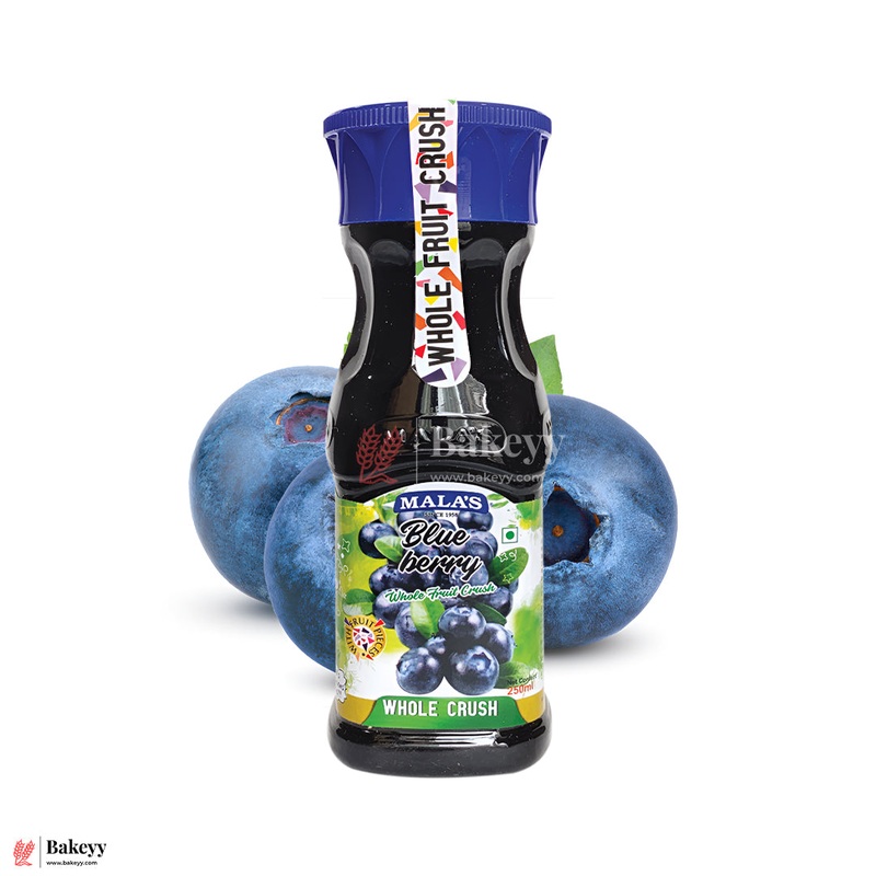 Malas BlueBerry Fruit Crush  250ml | Sweet & Tart Flavour for Beverages & Desserts