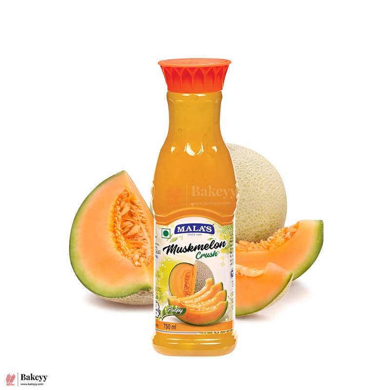 Malas Muskmelon Fruit Crush  750ml | Sweet & Tart Flavour for Beverages & Desserts