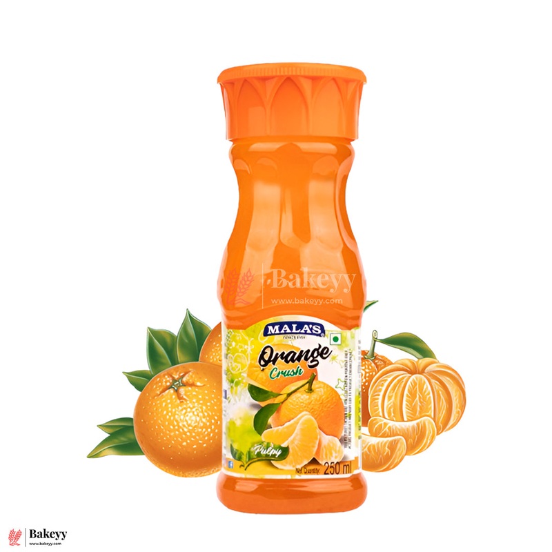 Malas Orange Fruit Crush  250ml | Sweet & Tart Flavour for Beverages & Desserts