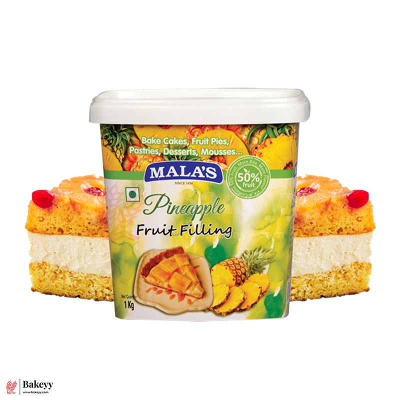 Malas Pinapple Fruit Filling  1kg | 50% Real Fruit | Dessert & Bakery Use