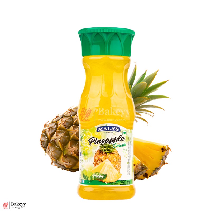 Malas Pineapple Fruit Crush  250ml | Sweet & Tart Flavour for Beverages & Desserts