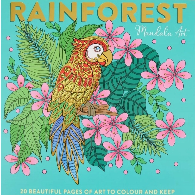 Rainforest Mandala Art  Intricate Jungle-Inspired Coloring Book