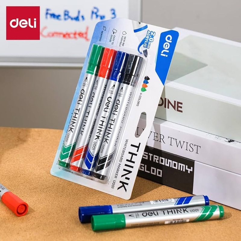 4-Pack Whiteboard Markers by Deli