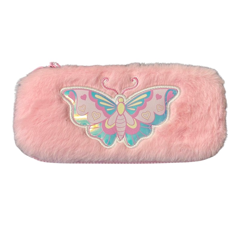 Furry Butterfly EVA Pencil Case