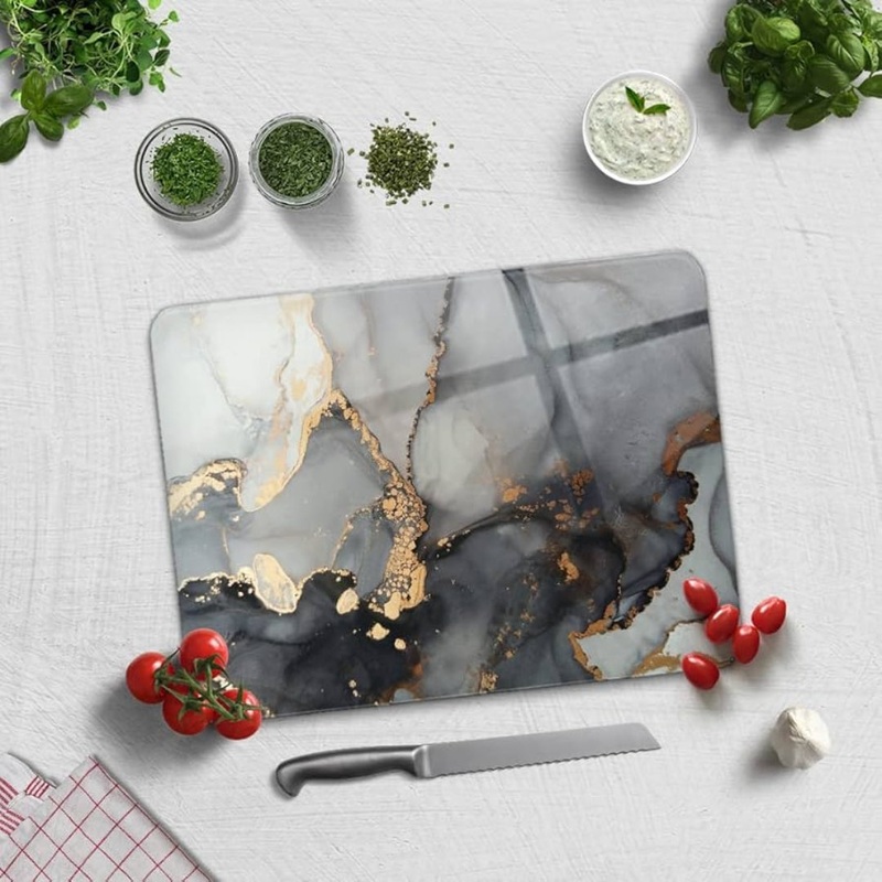 Glass Marble Chopping Board