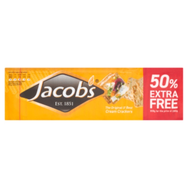 Jacobs Cream Crackers 450g (300g + 50% Extra Free)