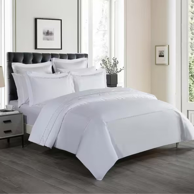 King White Duvet Cover Set
