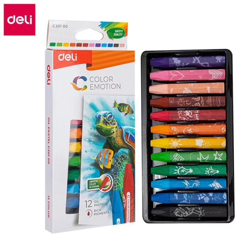 Oil Pastels 12 Pack by Deli