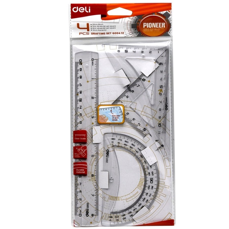 Pioneer 4-Piece Drafting Set by Deli