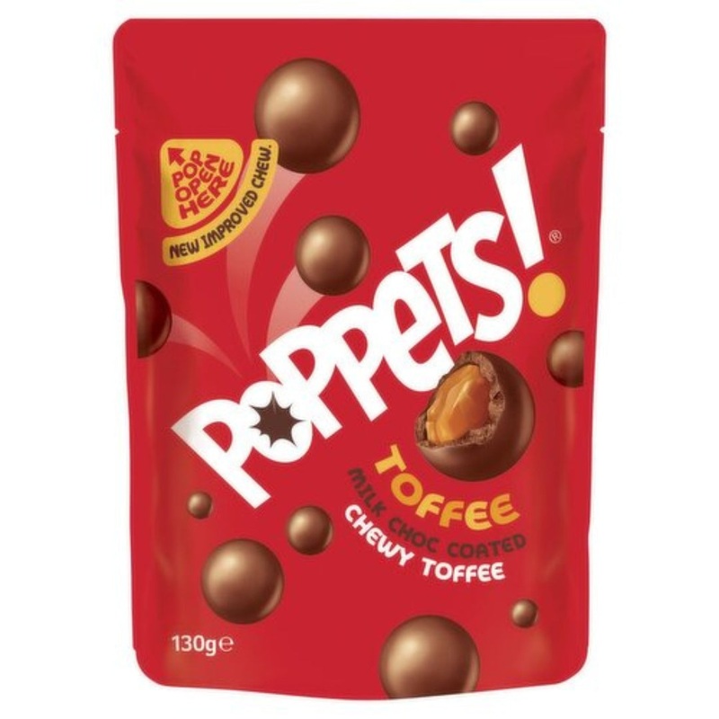 Poppets Chocolate Toffee Pouch 130g
