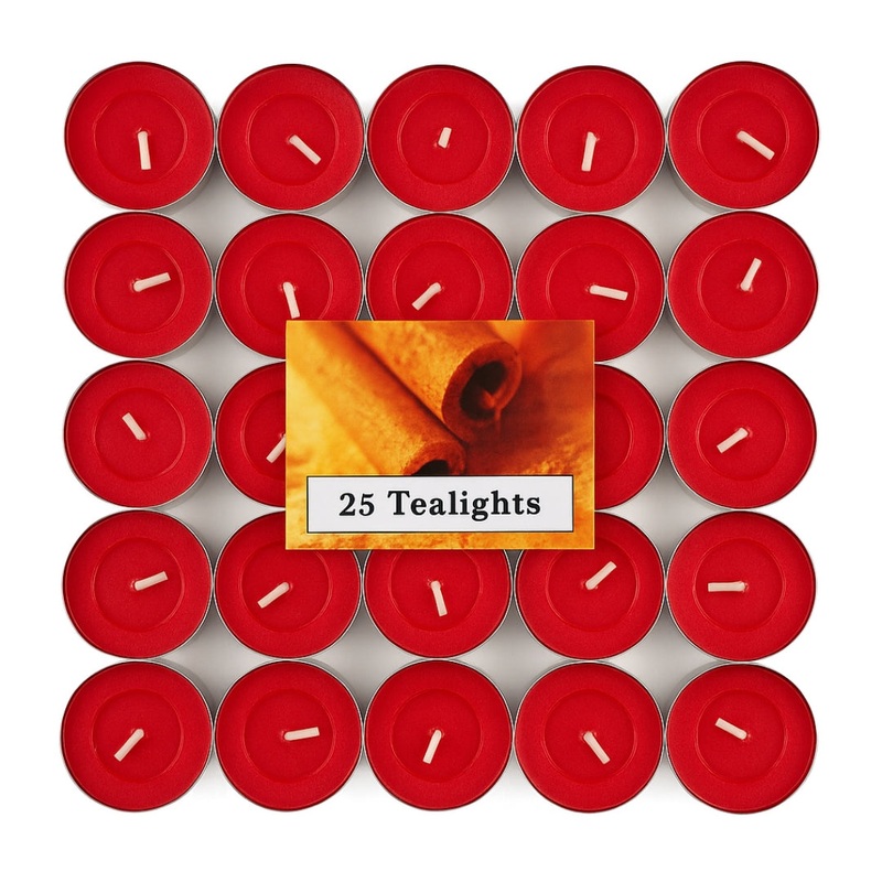 Scented Tealights Cinnamon  25 Pack