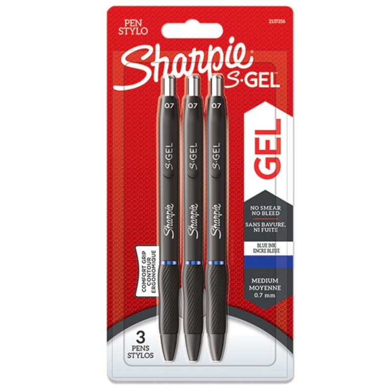 Sharpie 3PK Blue S-Gel Gel Pens (Medium)