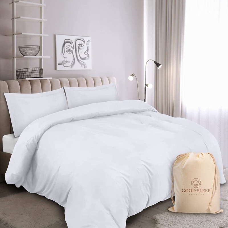 Super King White Duvet Cover Set