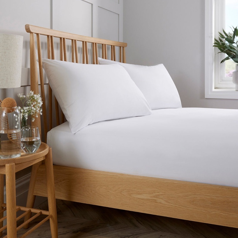 Super King White Fitted Sheet