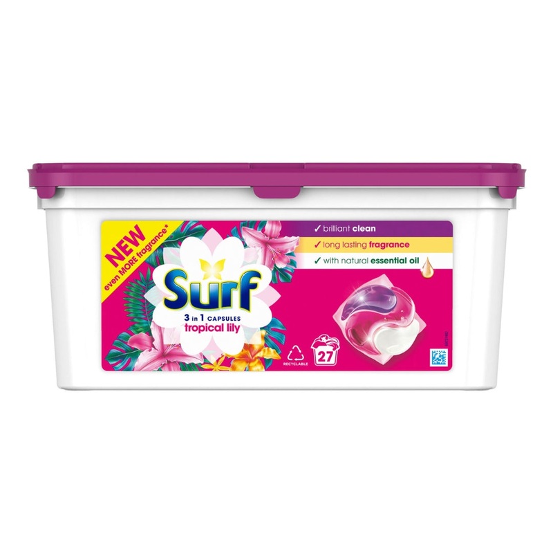 Surf 3-in-1 Tropical Laundry Pods  27 Washes