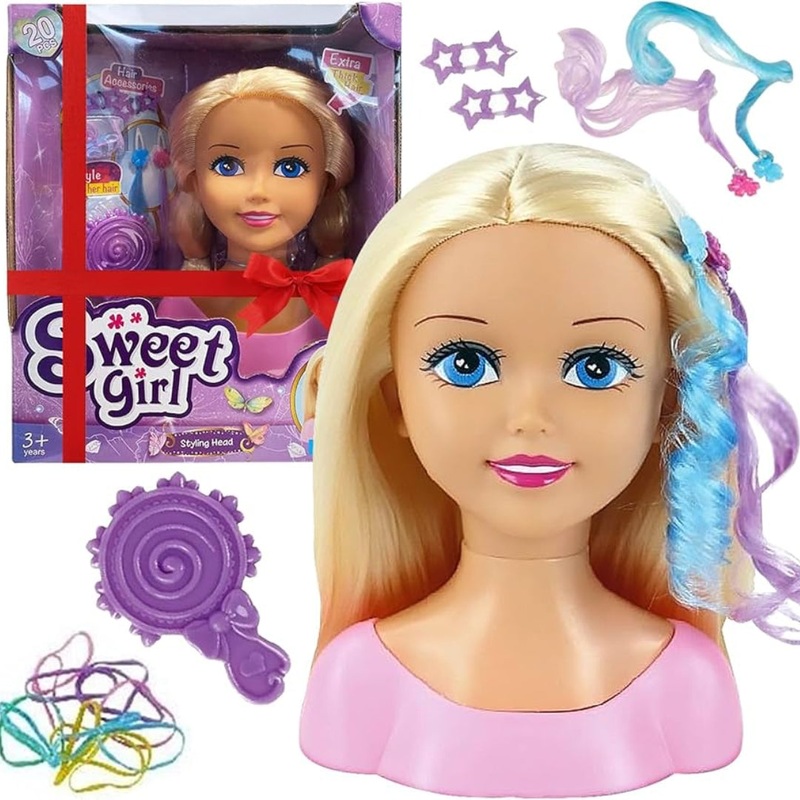 Sweet Girl Styling Head  Hair & Makeup Play Set for Kids