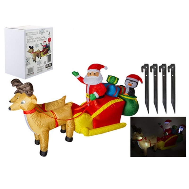 2.7M Inflatable Santa Sleigh