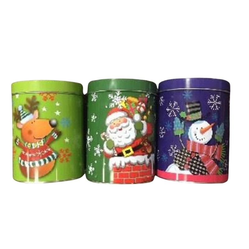 3 Assorted Tall Christmas Tins