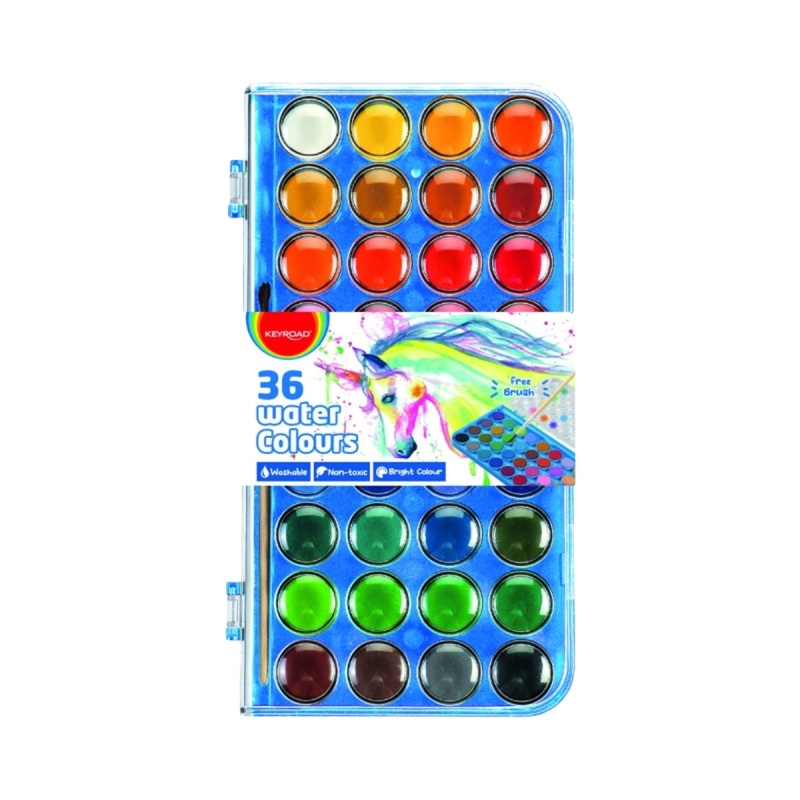 36-Colour Watercolour Paint Set with Brush