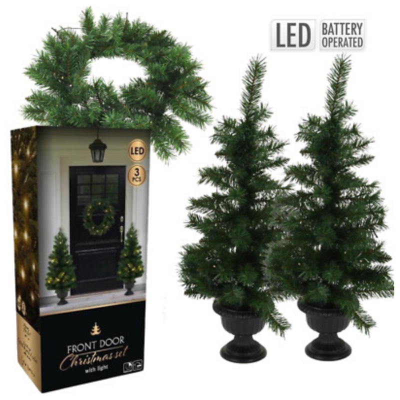 3PC Christmas Tree Front Door Light Set