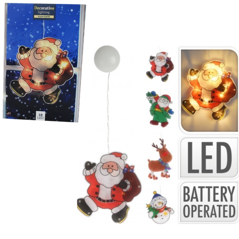 4 Assorted Small LED Window Lights