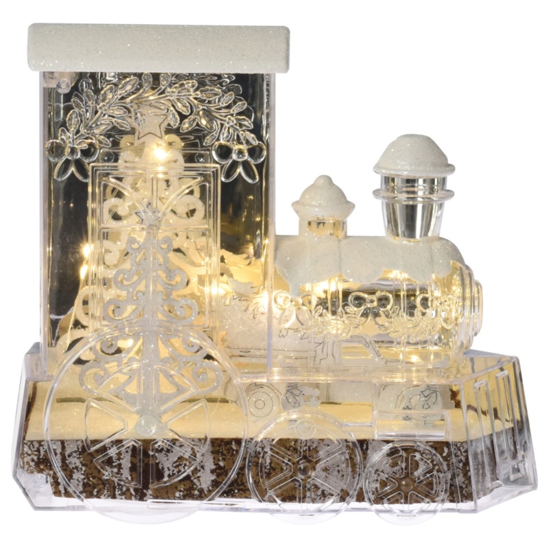 Acrylic LED Light Up Christmas Train  Magical Holiday Decoration