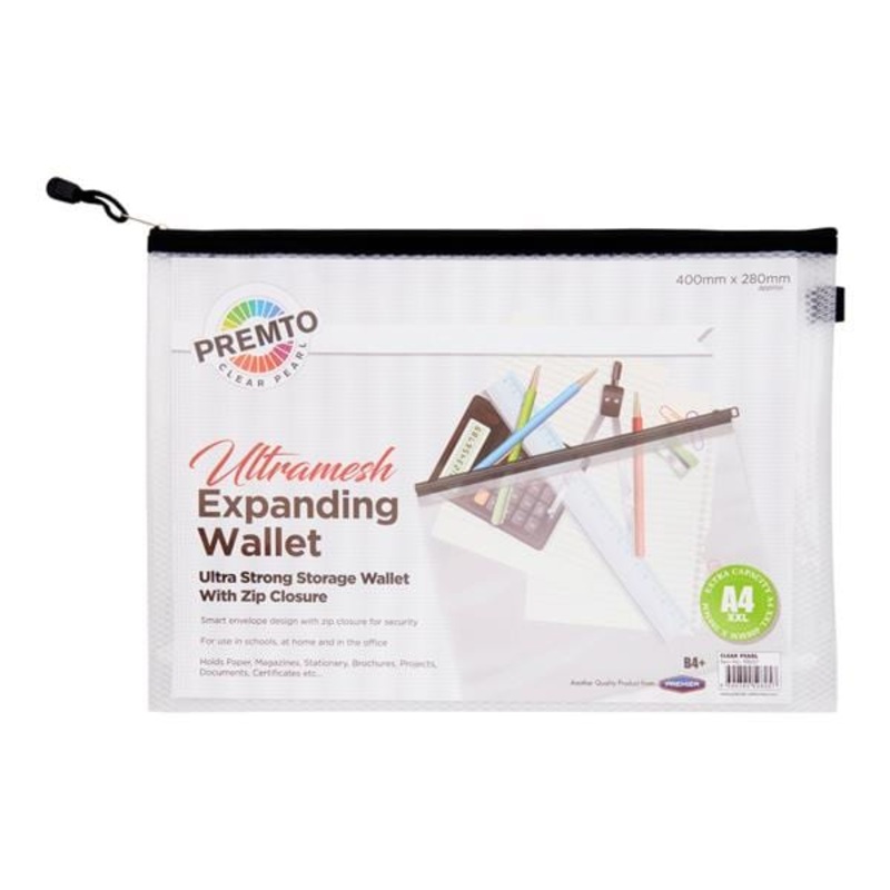 B4 Pearl Mesh  Wallet -Clear