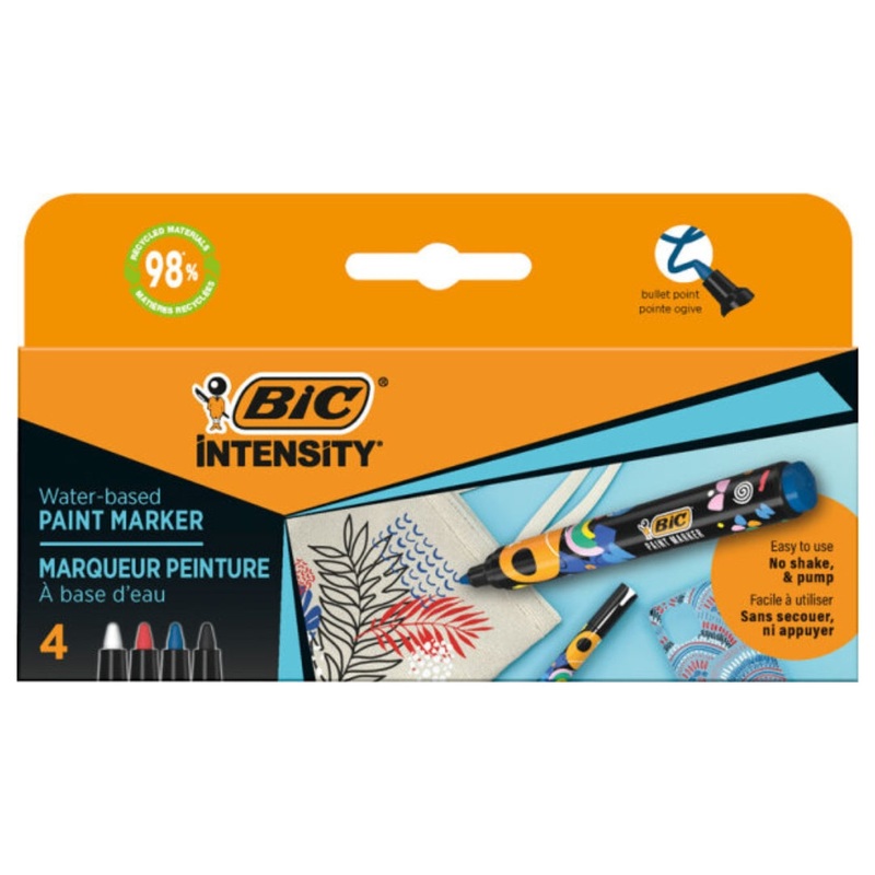 BIC Intensity Paint Markers  4-Pack Assorted Colours