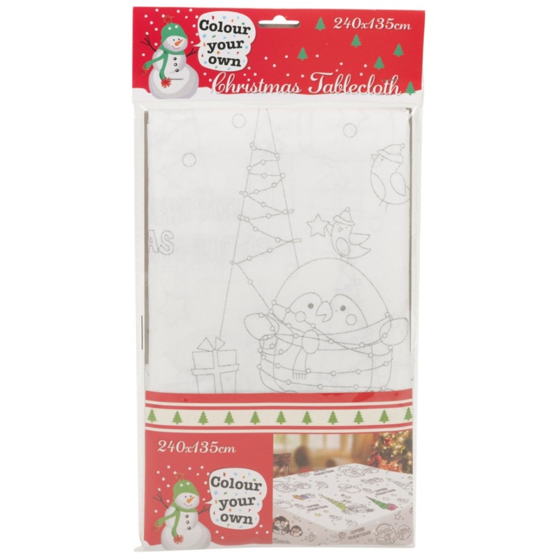 Colour Your Own Christmas Tablecloth