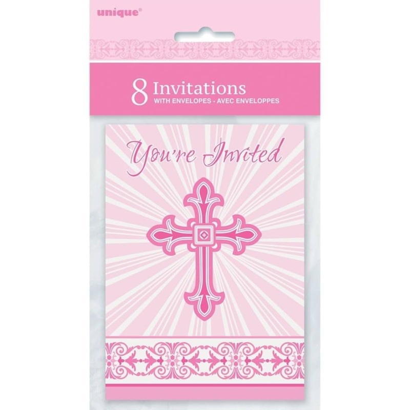 Holy Communion Pink Invite Envelopes pk8