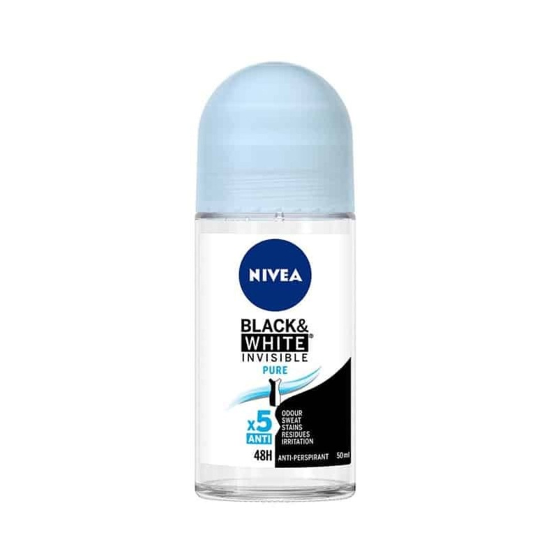NIVEA Black & White Invisible Deodorant Roll-On 50ml