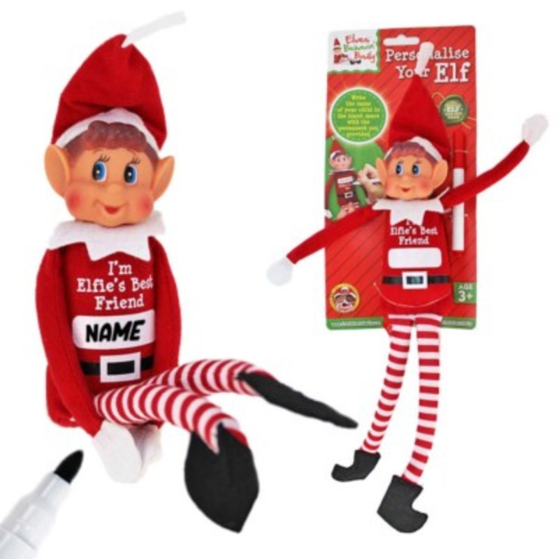 Personalised 12" Boy & Girl Elf Doll Set with Marker Pen