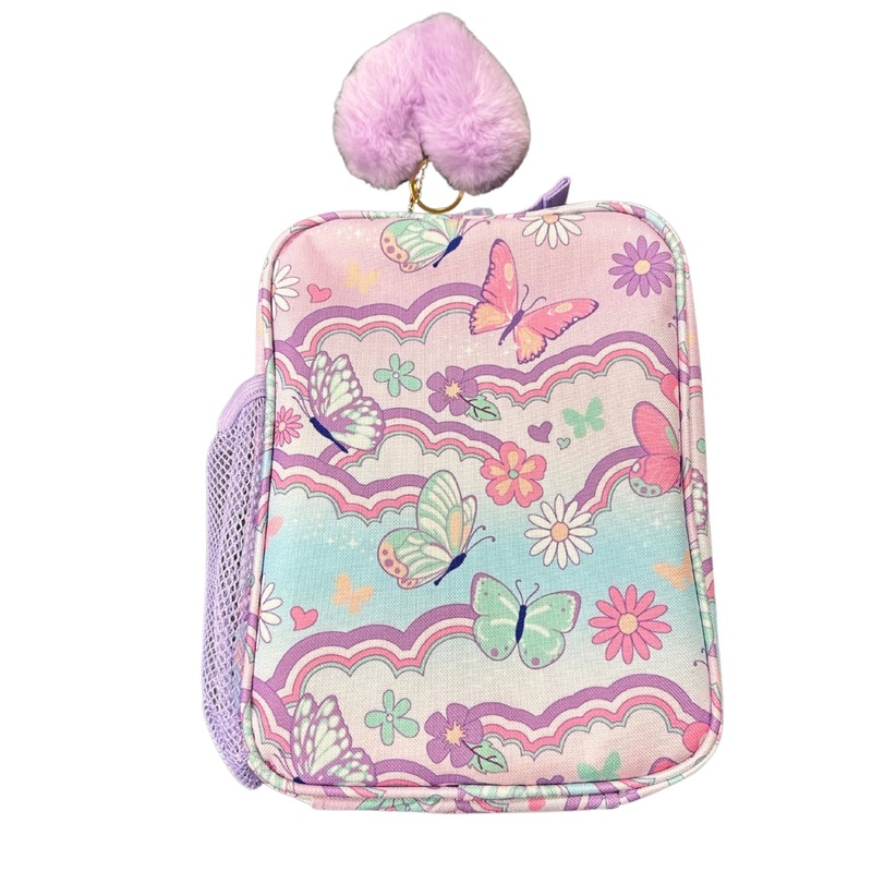 Purple PomPom Lunch Bag