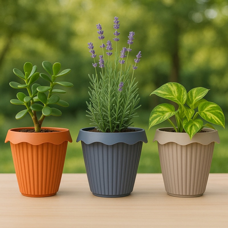 Small Round Garden Planter Assorted Colours