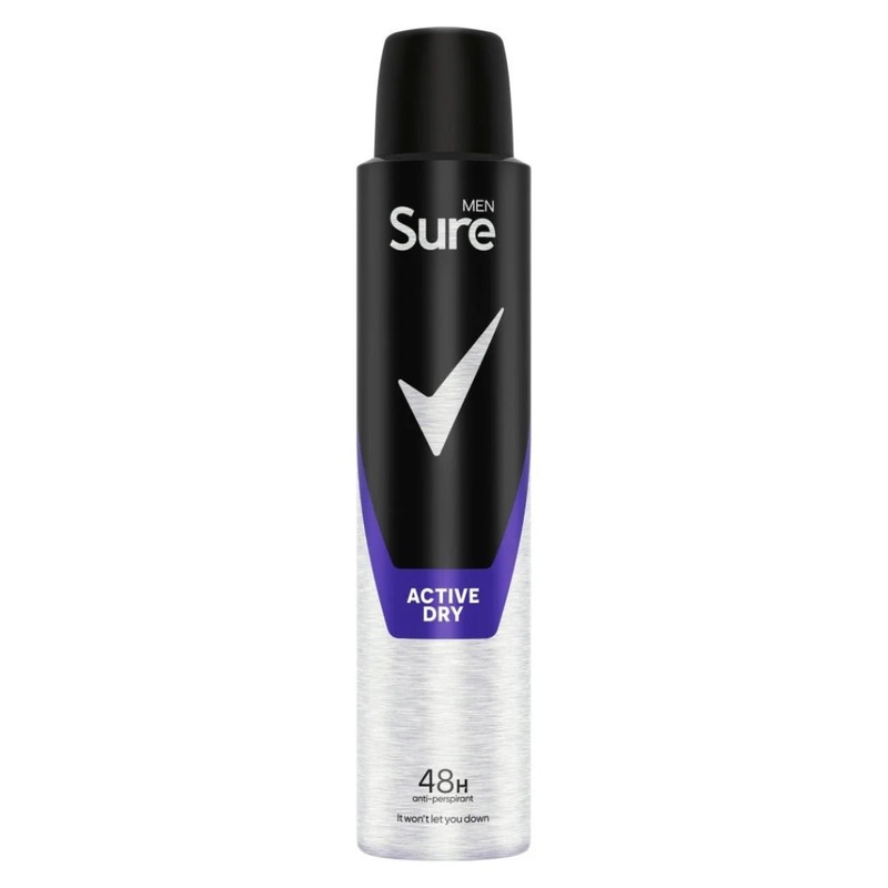 Sure Men Active Dry Antiperspirant Spray 200ml
