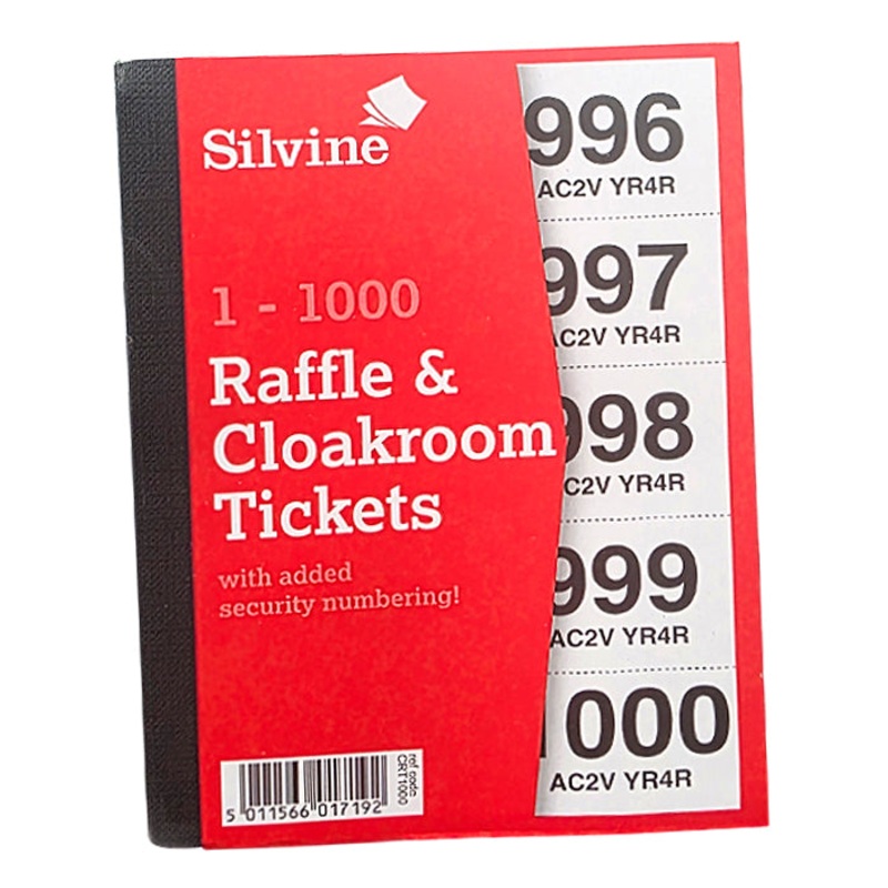 1-1000 Raffle & Cloakroom Tickets