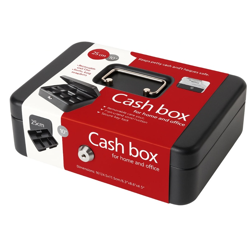 10" Black Cash Box