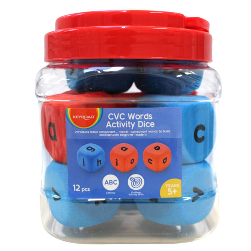 12-Piece Word Activity Dice Tub