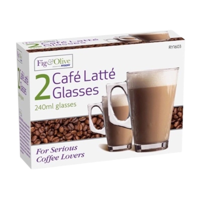 2-Pack Caf Latte Glasses  240ml