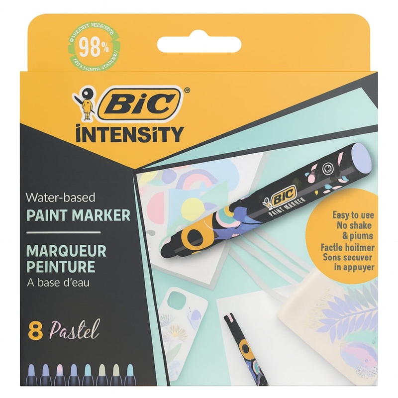 8PK BIC INTENSITY ASST PAINT MARKER