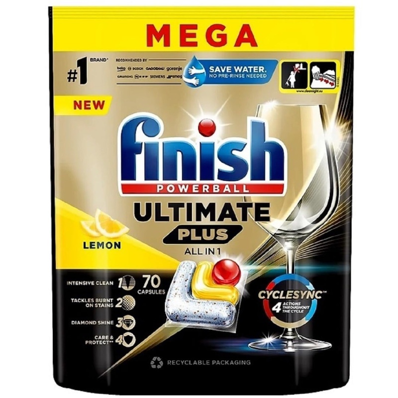 Finish Lemon Dishwasher - 70 Tablets