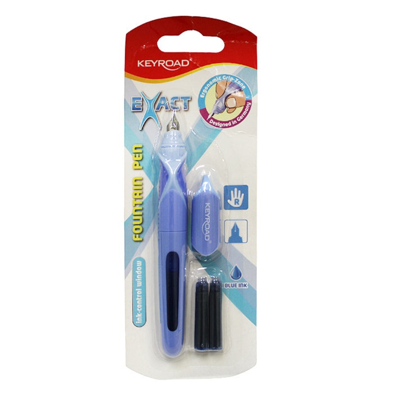 Fountain Pen with 2 Blue Ink Cartridges