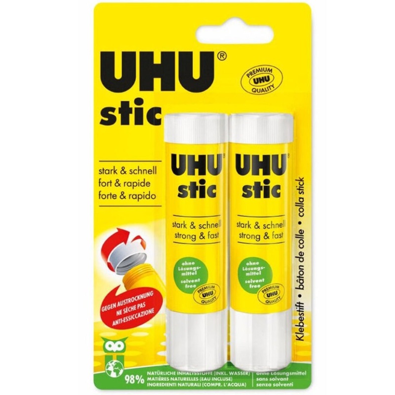UHU 2 x 21g Glue Stick Carded Pack