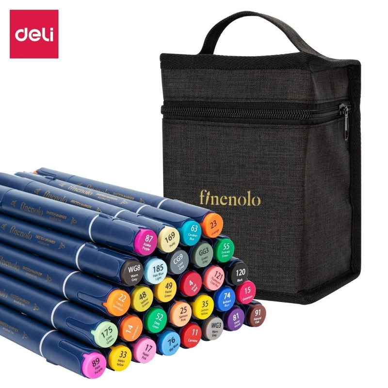 30-Pack Dual Tip Sketch Markers by Deli