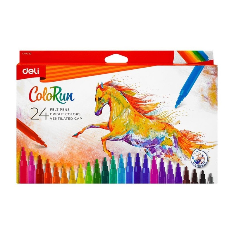 ColoRun 24 Felt Pens by Deli