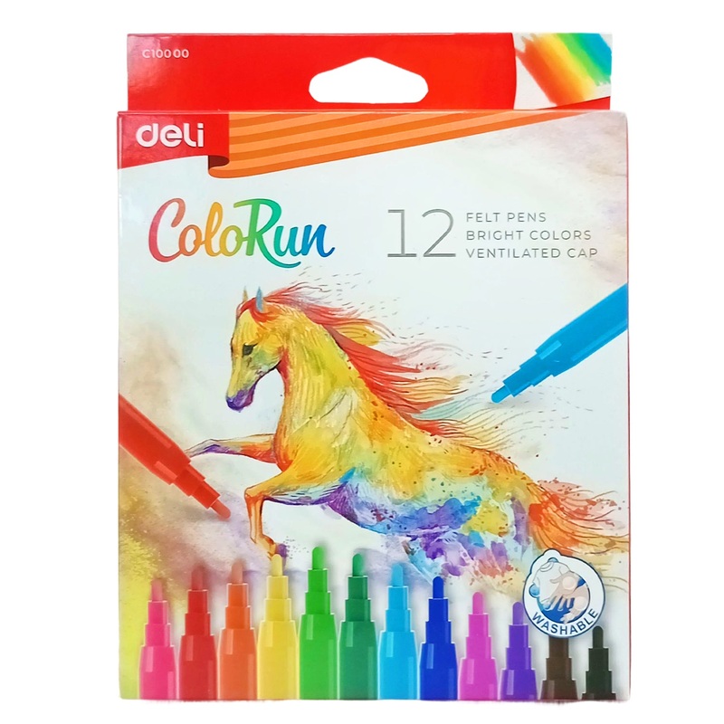 ColoRun Felt Pens - 12pcs by Deli