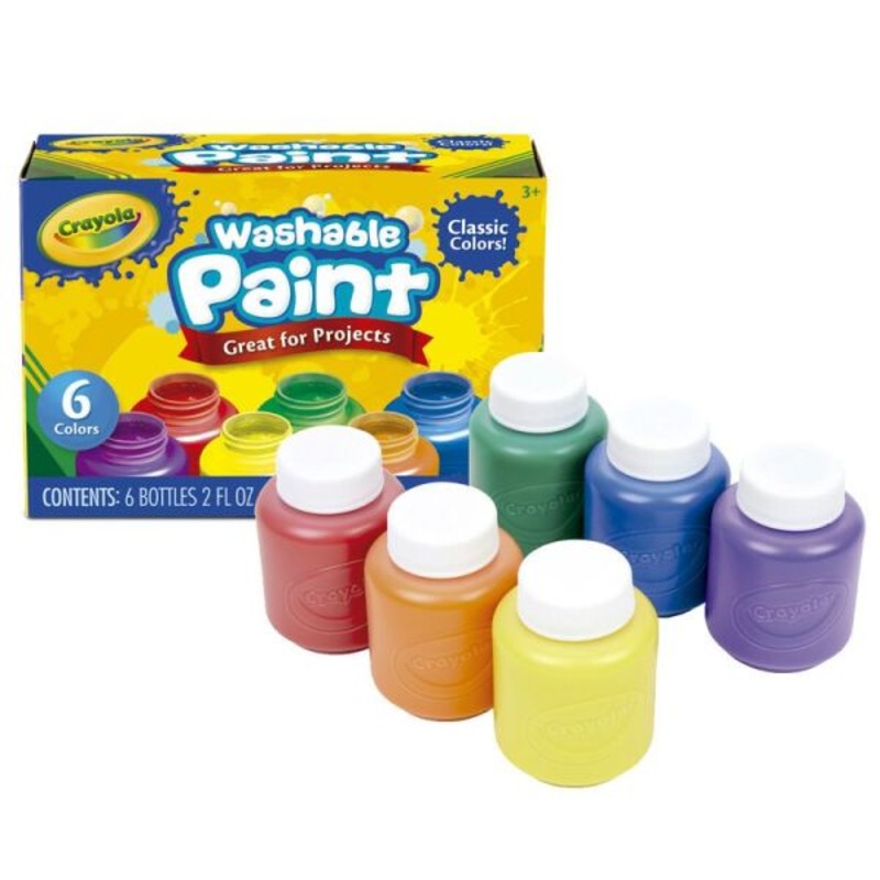 Crayola 6 Washable Paints Set Perfect for Kids Art, Crafts & DIY Projects